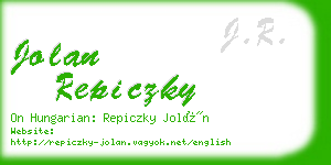 jolan repiczky business card
